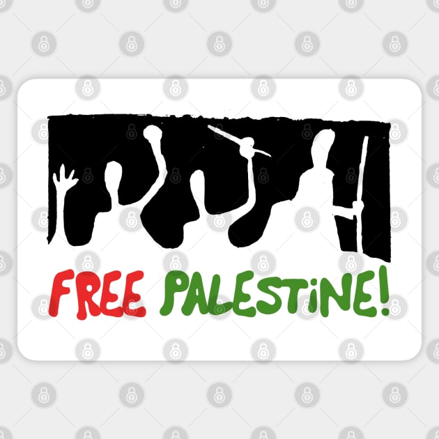Free Palestine /// Retro Style Design Sticker by DankFutura